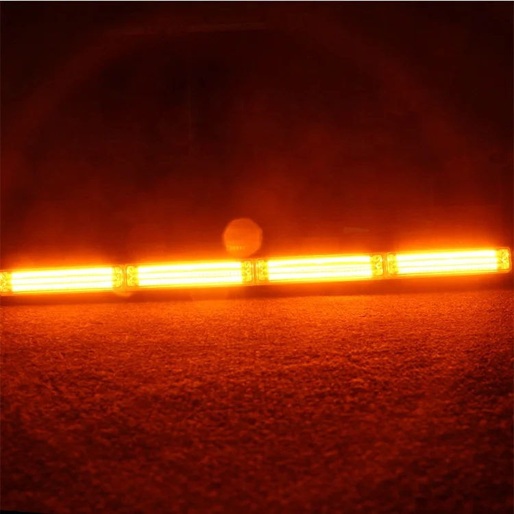 Auto Amber Red COB DRL turn led flashing strobe 72W 108W 144W truck car accessory led warning emergency lightbar