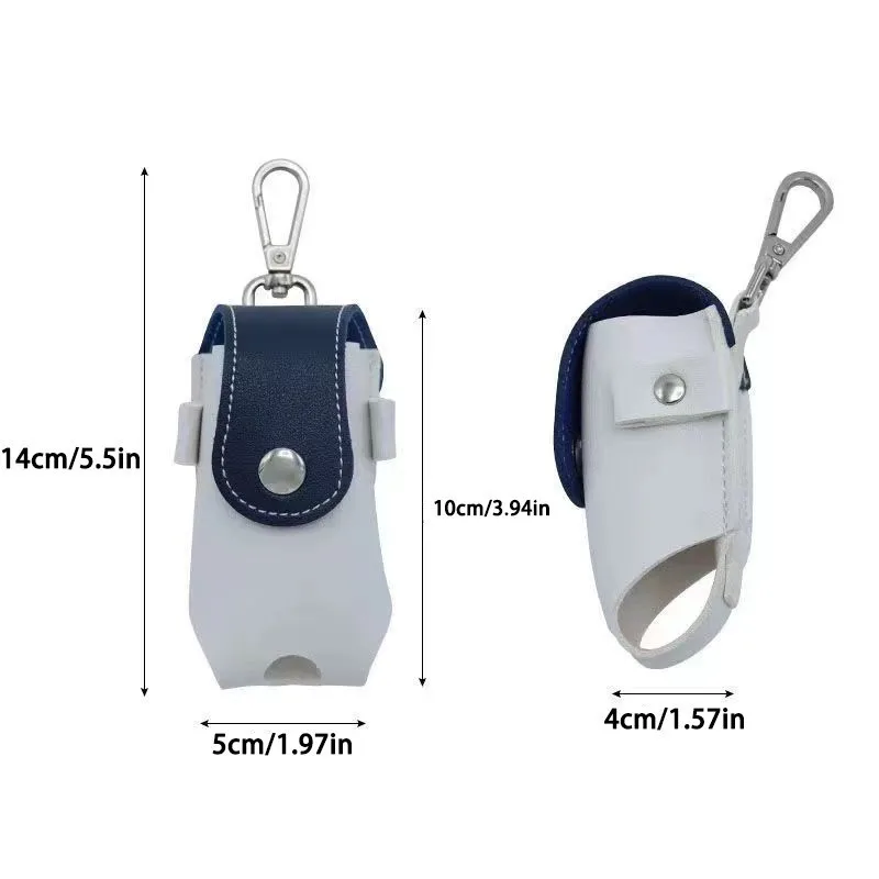 Golf Ball Case PU Leather Golfer Waist Pack Bag Golf Balls Pouch and Tees Holder Pouch Bag Storage Case Outdoor