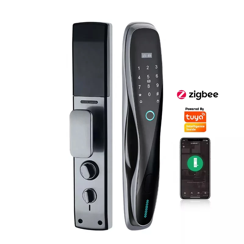 TOPTEQ DF01 Smart Electronic Door Lock Tuya Smart/Usmart Go Smart Lock Wifi Zigbee With Optional Cat-Eye Camera