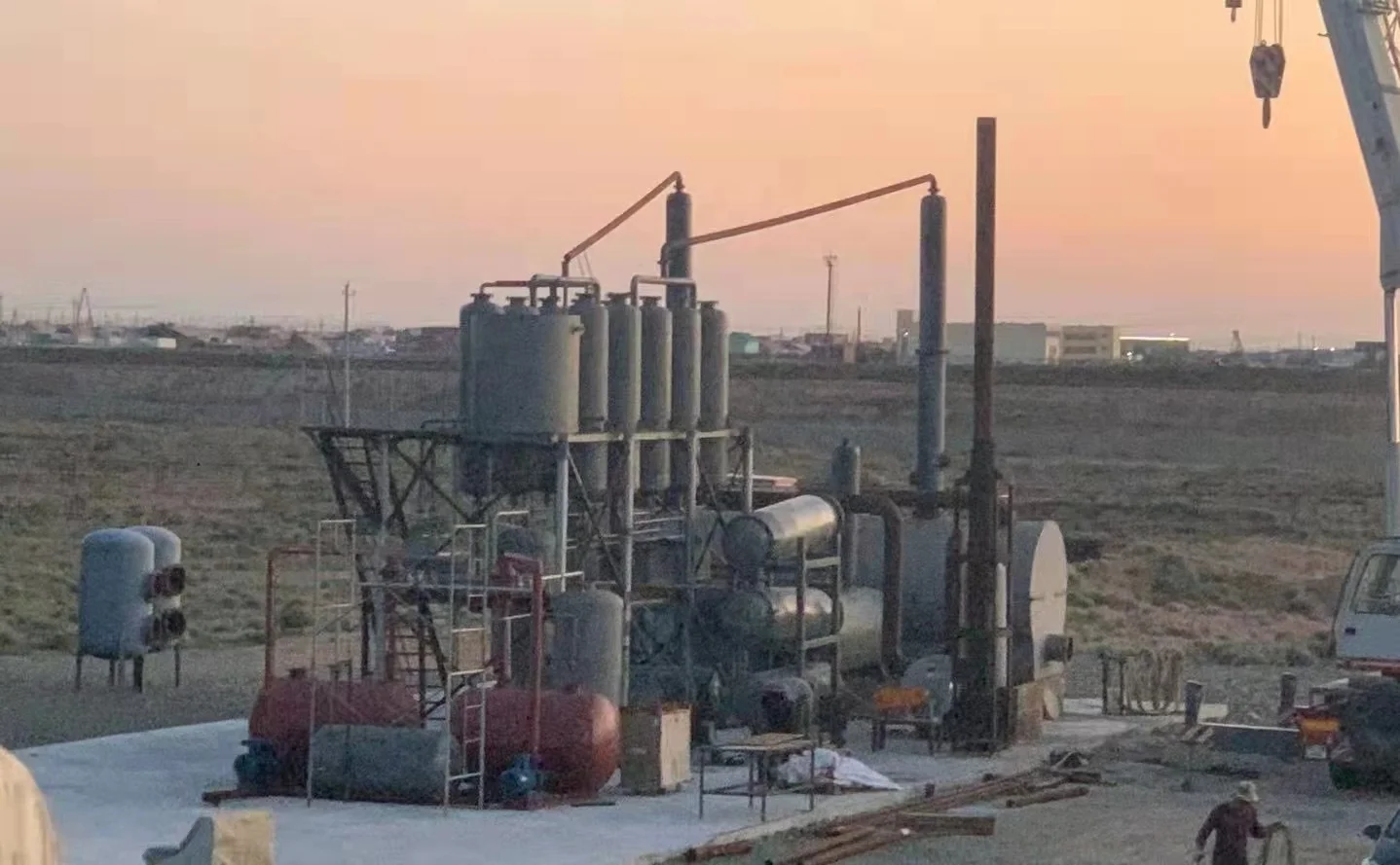 used lube oil recycling machine refinery plant for diesel base oil