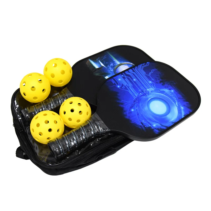 Wholesale Paddle Set High-quality PP Honeycomb Professional Carbon Fiber Pickleball Paddle  Customized