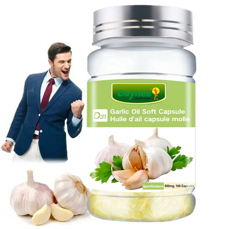garlic oil soft capsule hala Highly concentrated soybean glycerin boost immunity antioxidant fish oil garlic soft capsules
