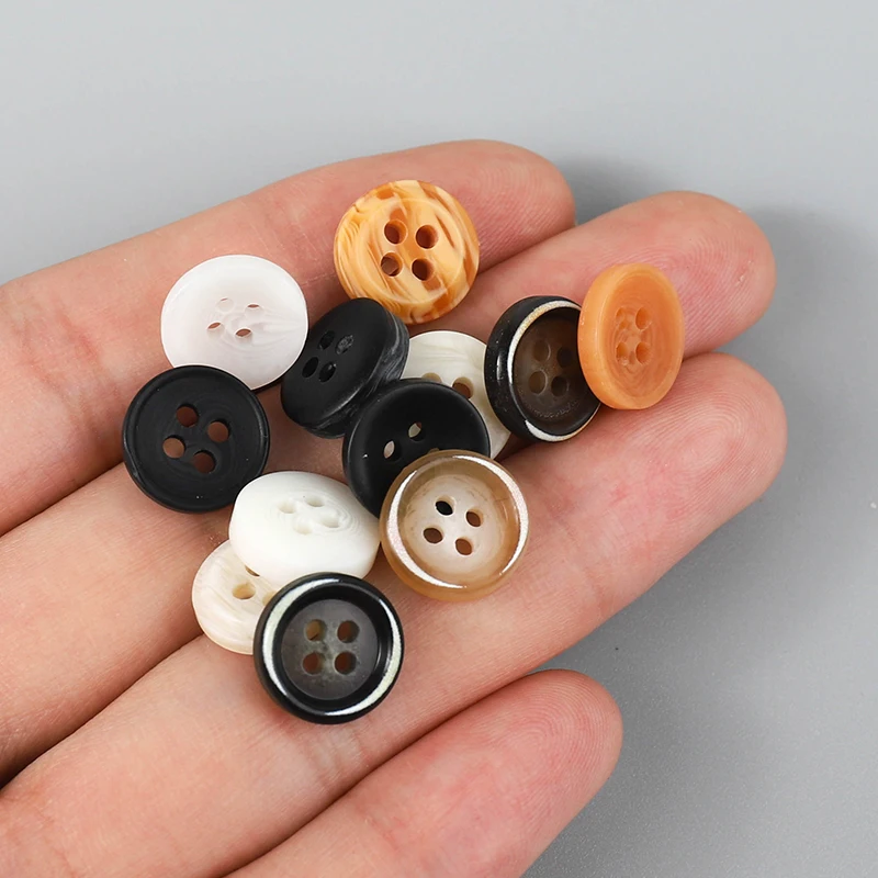 Factory direct sales shirt jacket leader mouth suit men and women 4-Holes Button resin buttons