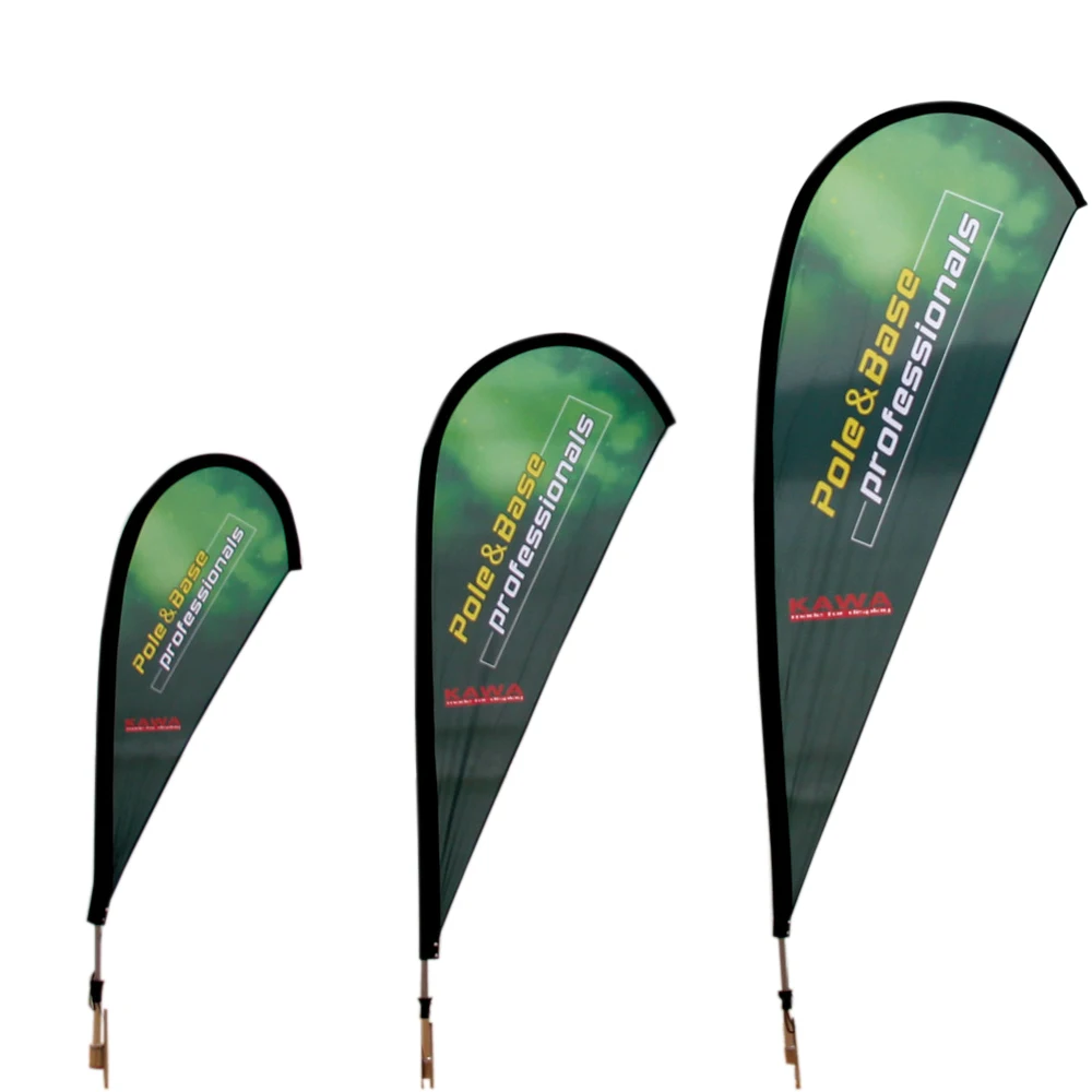 Wholesale kawa display double sided feather flag banner and custom beach flag banner