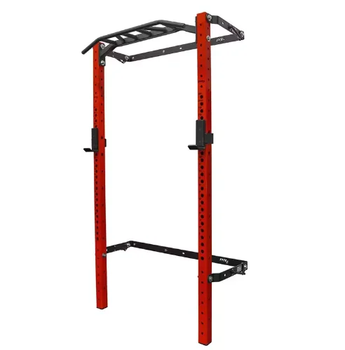 Hot-Selling Single Station Gym and Home Use Fitness Machine Wall-Folding Back Wall Mount Squat Rack with Multi-Grip Bar
