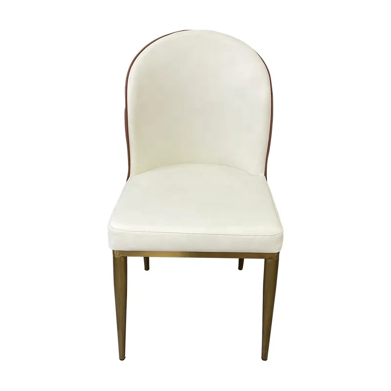Повседневная и удобная домашняя мебель, современные кожаные роскошные стулья из нержавеющей стали для ресторана