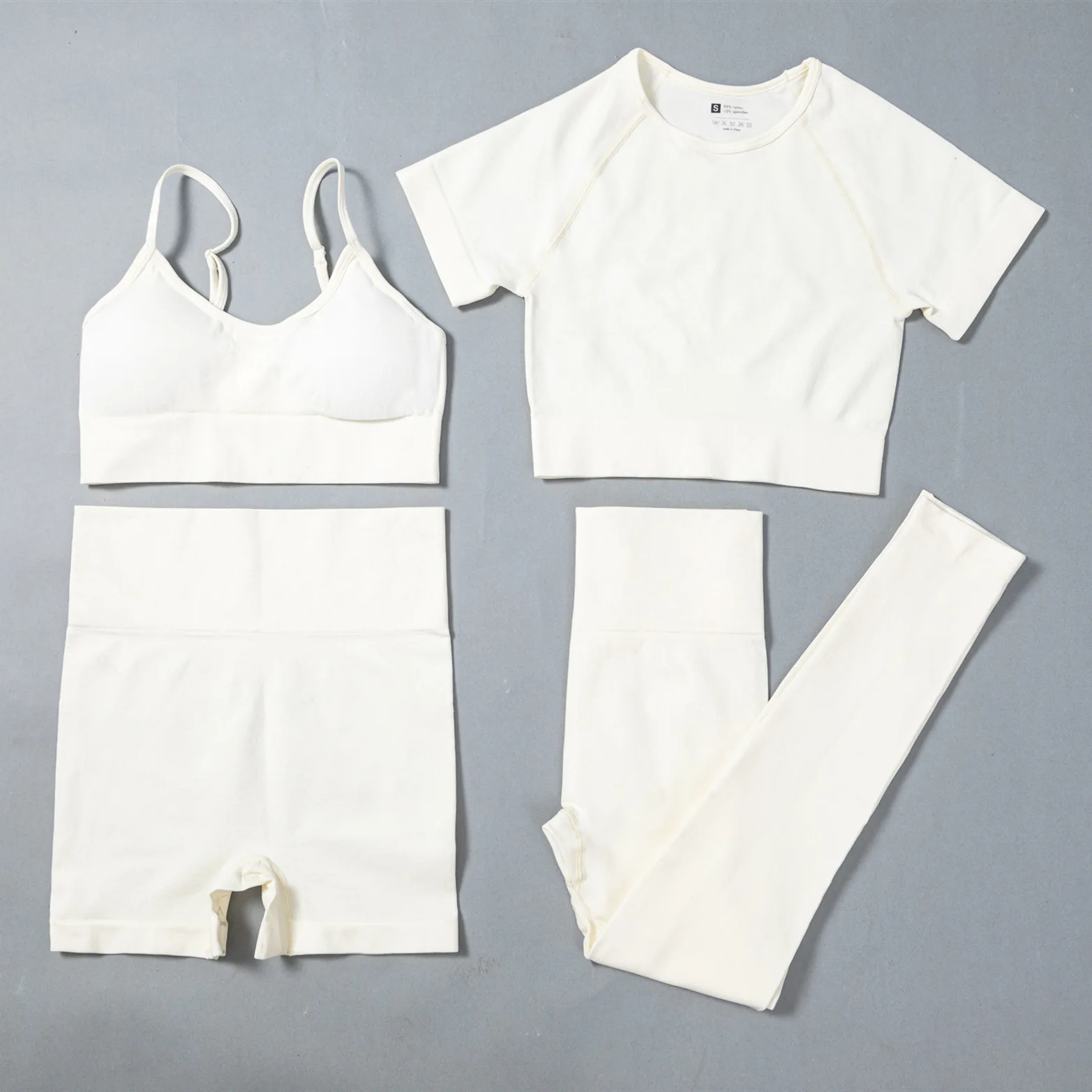 Womens Gym Sets Work Out Seamless High Waisted Push Up Yoga Set