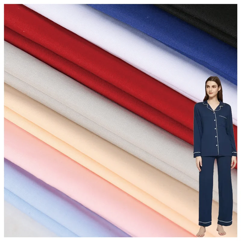 Manufacturer 150 To 200 Gsm Tc Poly 35 Cotton 65 Polyester soft Single Jersey  Knitted Fabric for Tshirt pajamas