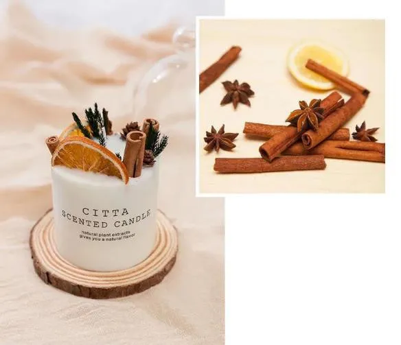 Wholesale Valentines Day Gift Box Set Scented Candle Handmade Dried Fruit Decorative Scented Candles Luxury Candle Dried Flowers