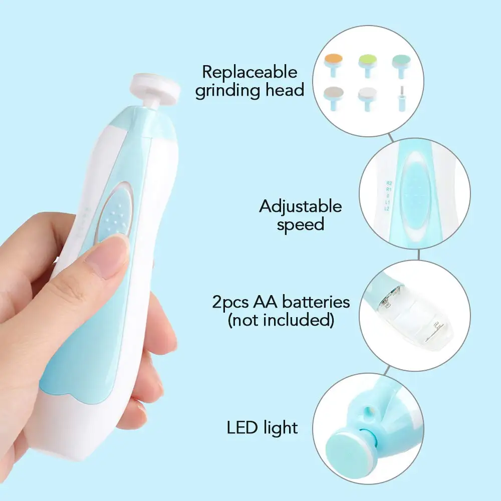 Baby Nail Trimmer Electric Safe Baby Nail File, Baby Nail Clippers with Light and  for Newborn