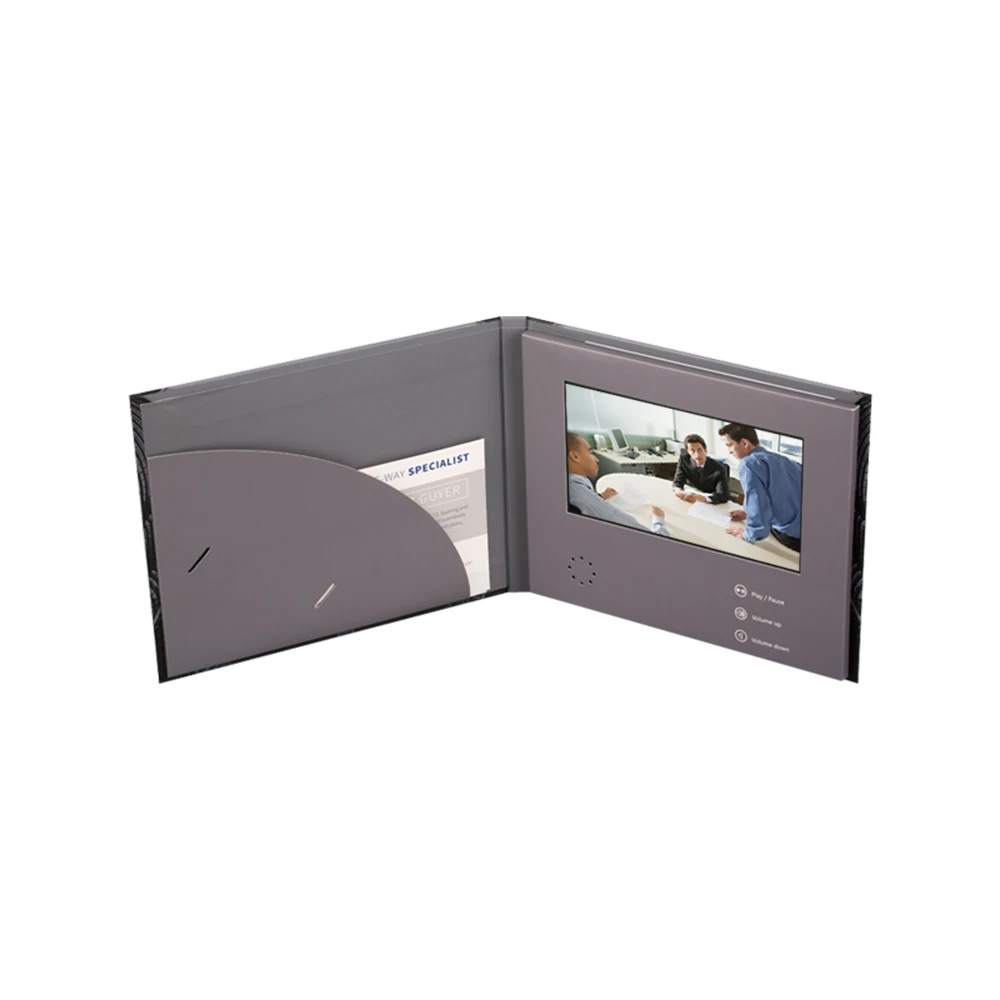 7 Inch Ips Digital Brochure Lcd Motion Card Video Book Wedding Memory Invitation Thank You Postcard Mailer