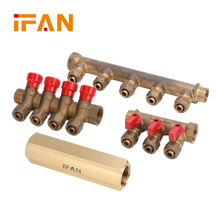 IFAN Manufacturer OEM ODM Forged Floor Heating Plumbing PEX Pipe Brass Water Manifold