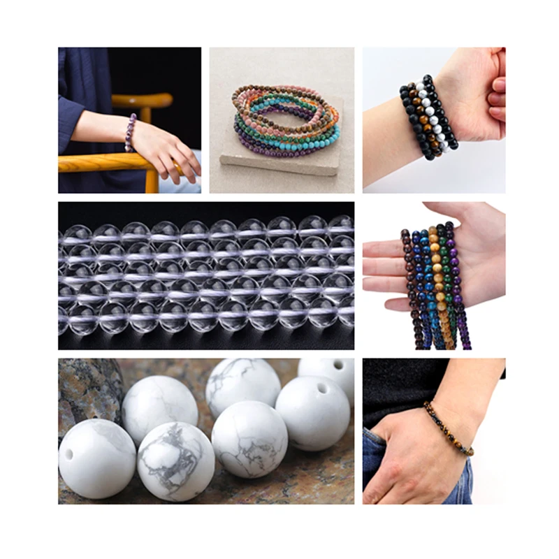 4 6 8 10 12mm Round Natural Stone Beads Frost Green Cracked Onyx Loose Spacer Beads For Jewelry Making DIY Bracelet Necklace