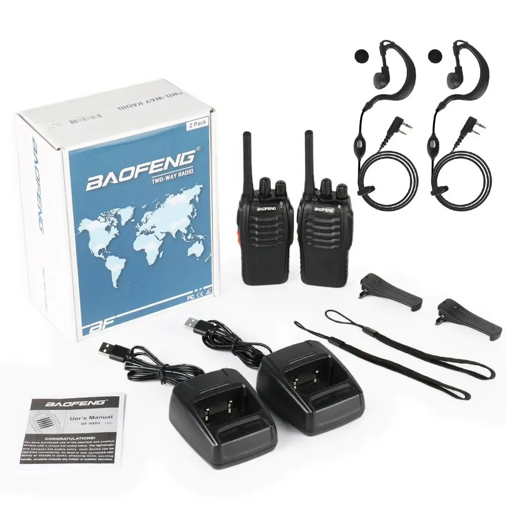 BF-88E Baofeng, 16-каналы, цифровая Лицензия GMRS, Бесплатная радиосвязь 446,00625-446,19375 МГц, включая USB-наушники