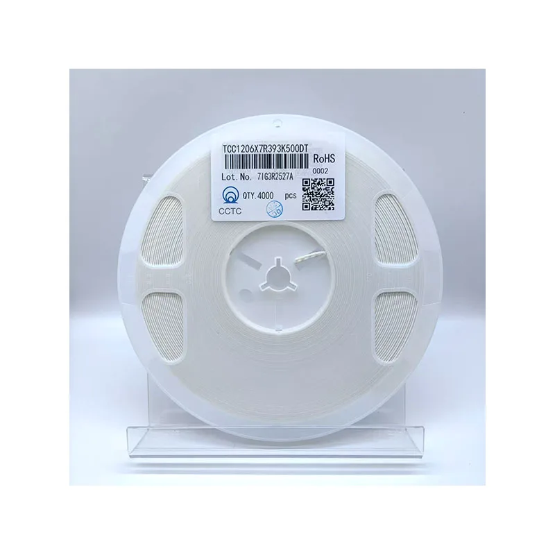Керамические конденсаторы Cultilayer CCTC tc1206x7r393k500dt SMT 1206/3216 X7R 39nF 50V прецизионный конденсатор для поверхностного монтажа