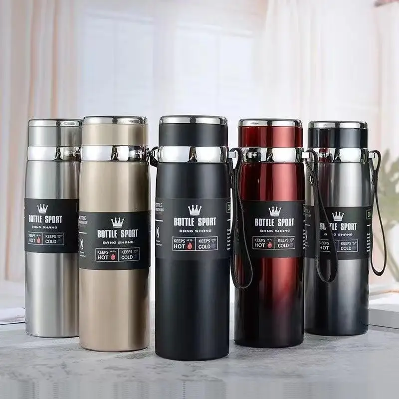 Wholesale 304 Stainless Steel Cup 600/800/1000 ml Double Wall Intelligent Temperature Vacuum Termo Flask Water Bottle