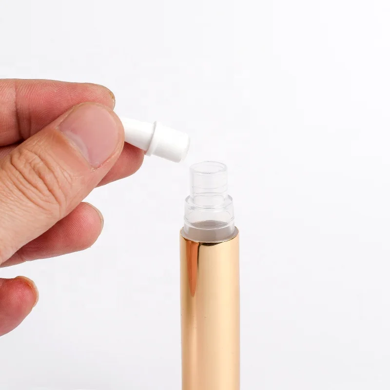 Custom logo 2ml 3ml 4ml 5ml luxury gold silver refillable cuticle oil nail oil lip gloss Teeth Whitening pens with brush