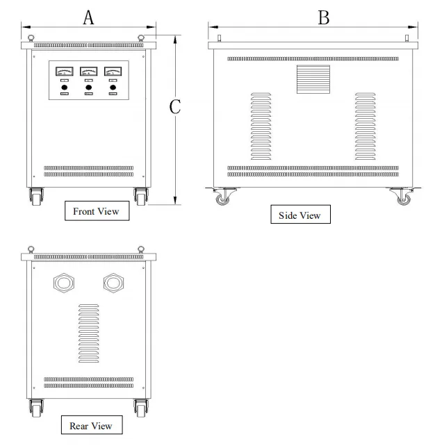 100KVA three phase step up transformer 220V to 380V 415V 480V used for industrial equipment