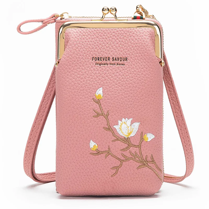 Luxury Lightweight Small Multi Zipper Mini Cell Mobile Phone Purse Pouch Crossbody Shoulder Bags For Women