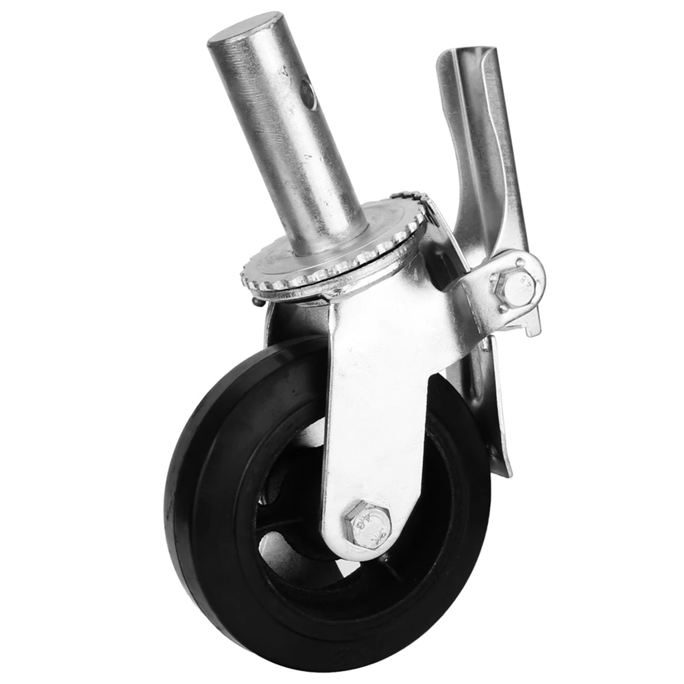 6 дюймов резиновые поворотные высокого давления штампы тормоза 8 мм колеса ролик с шкафом