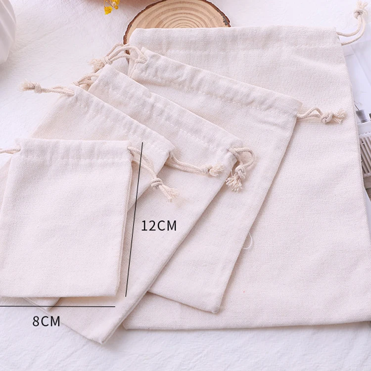 Eco Friendly Cotton Cheap Custom Tote Drawstring Packaging Bag, Drawstring Bag Packaging