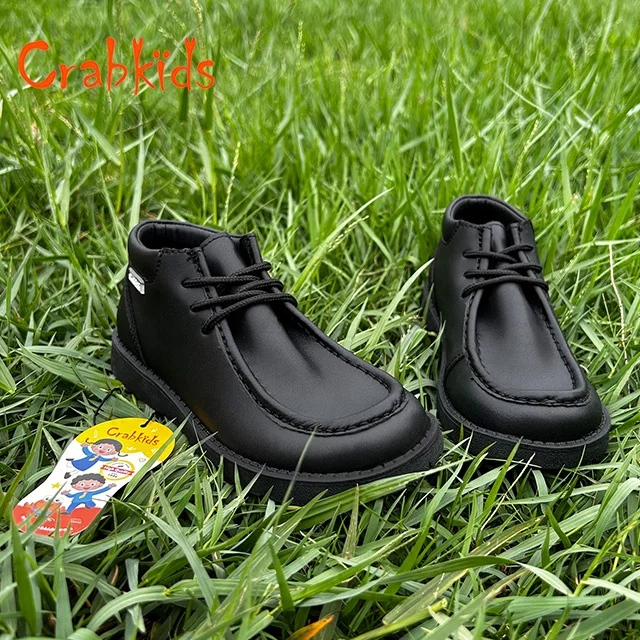 Crabkids Wholesale School Shoes with Black Buckle Strap for Boys