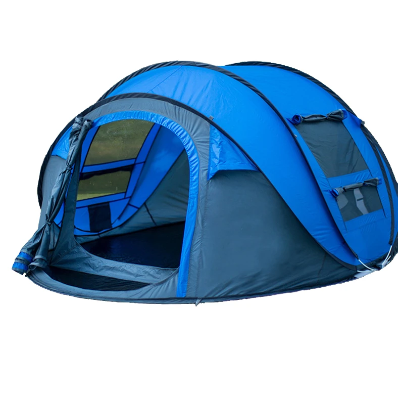 Automatic Pop up Event Boat Tent 3-4 Person Turbo Life Cabin Portable Beach Camping Four-season Tent Army Green or Customized