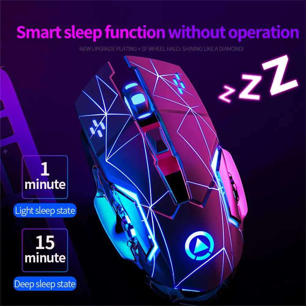 A4 Wireless Gaming Mouse 2.4G 1600 DPI LED Rechargeable Adjustable Gamer Silent Mouse Gamer Professional Mute Mice for PC Laptop