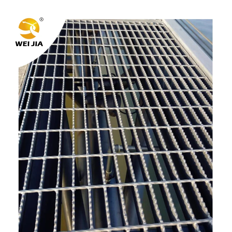 Best price hot-dip galvanized metal serrated walkway steel grating for construction building materials