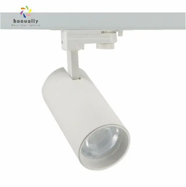 
white black grey aluminum housing cob 10w 20w 30w led track light system 