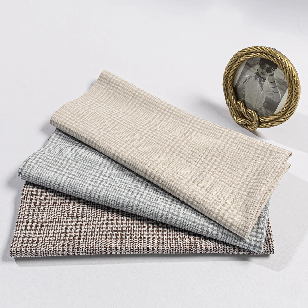 New Arrival Grs Certificated Popular Jacquard Yarn Dyed Check Velour Flannel Fabric 100% Regenerated Polyester