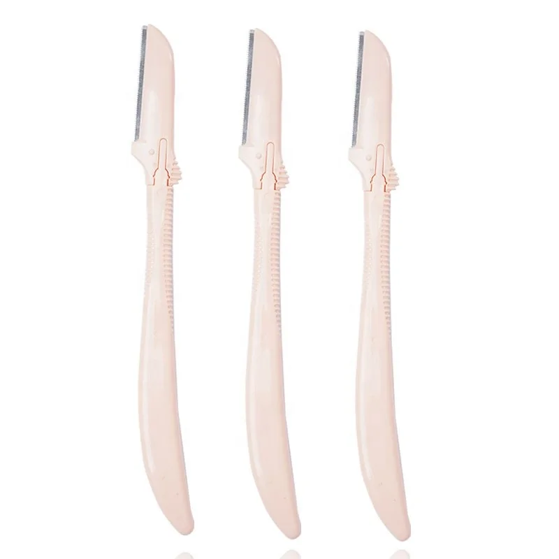 Индивидуальный инструмент для макияжа пластиковая ручка бритва бровей с лезвием из нержавеющей