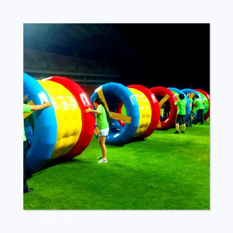 Hot selling team building game inflatable dynamic rings inflatable sports game for kids or adults for school athletic meeting