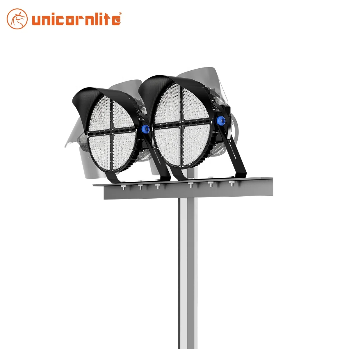 1000W 500W LED High Mast 190lm/W Stadium Flood Lights waterproof IP66 20 Degree adjustable Detachable Laser Sight