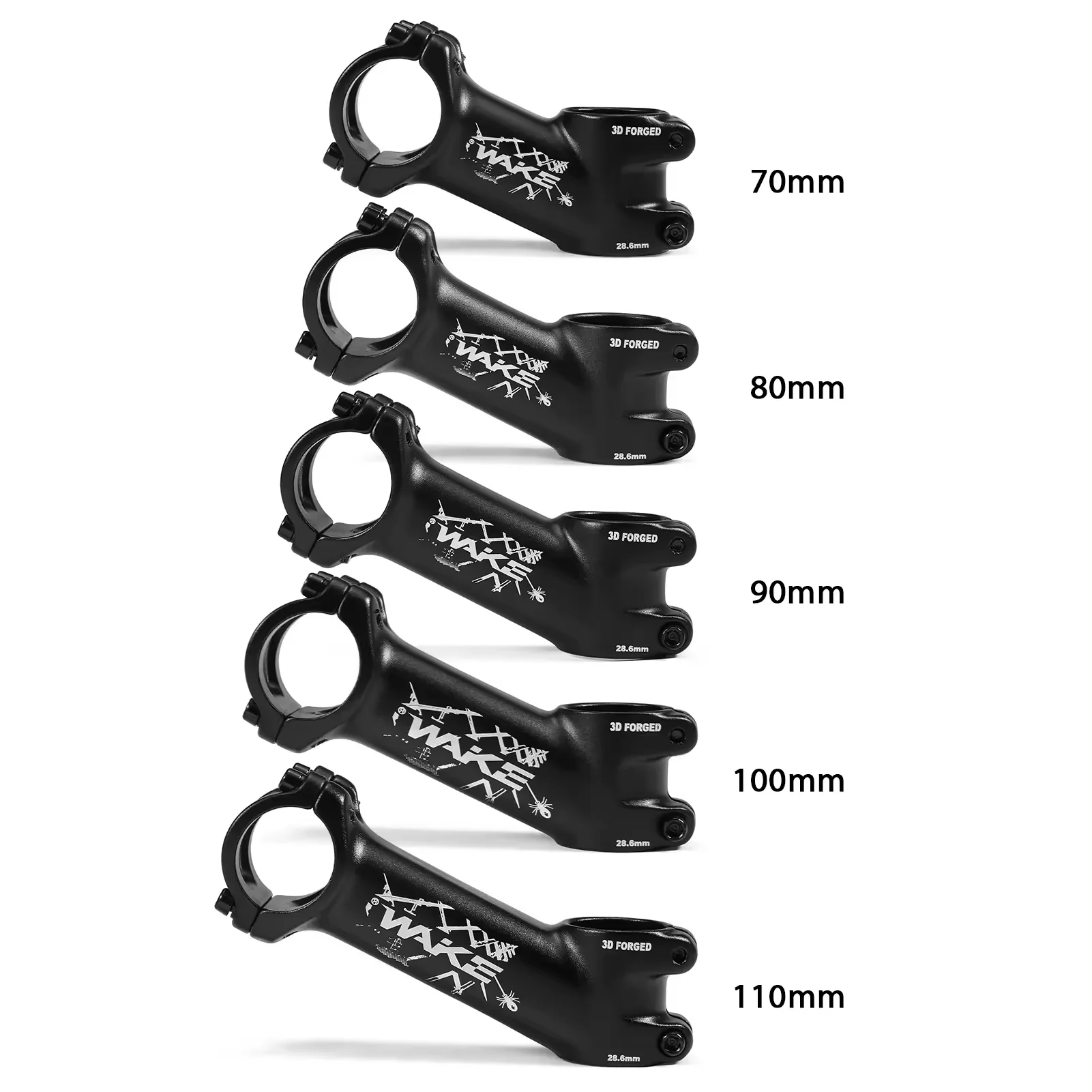 MTB 31.8 Stem 60mm 70mm 90mm 10/17/25/35/45 Degree Aluminum Alloy Mountain Bike Stem Short Handlebar Stem for Most Bicycle