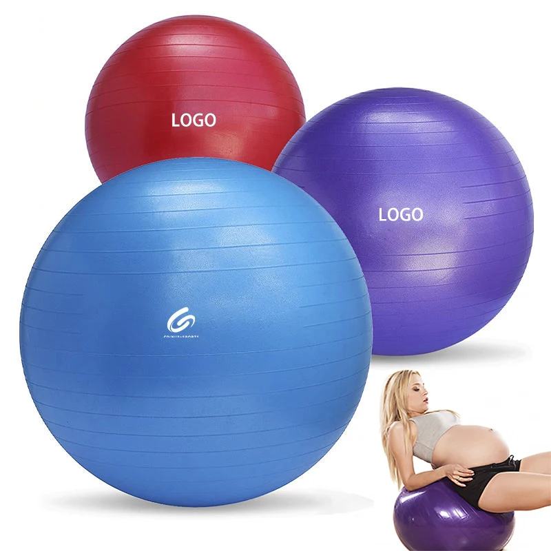 Wholesale Yoga Ball Balance Exercise Ball 55cm 65cm 75cm 90cm Custom Sized Pvc Thickening Anti Burst Yoga Ball