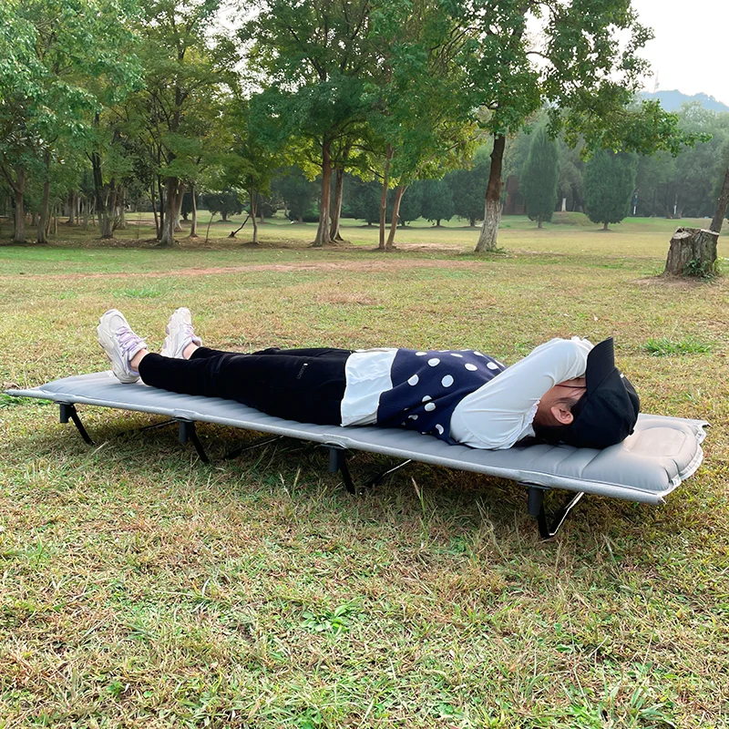 Lightweight Camping Cot with Leg Extenders, Durable Compact Tent Folding Bed for Adults Outdoor Overnighter Camping, Hiking