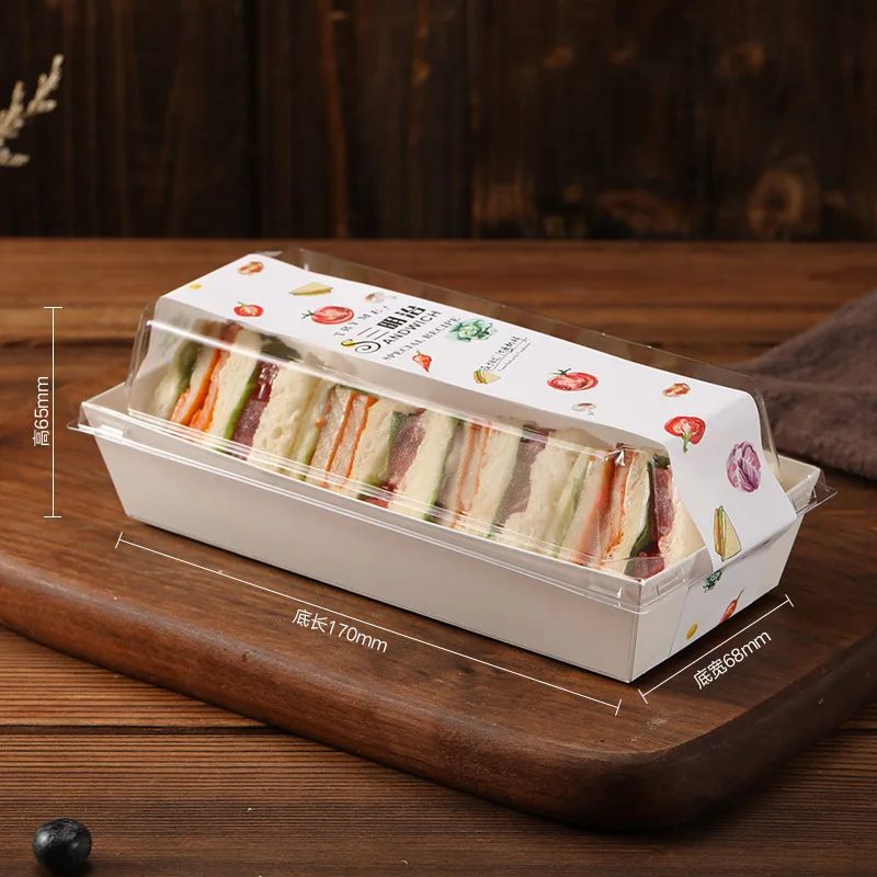 Biodegradable disposable wooden take out food packaging grazing box bakery sushi lunch meal fast dessert food box