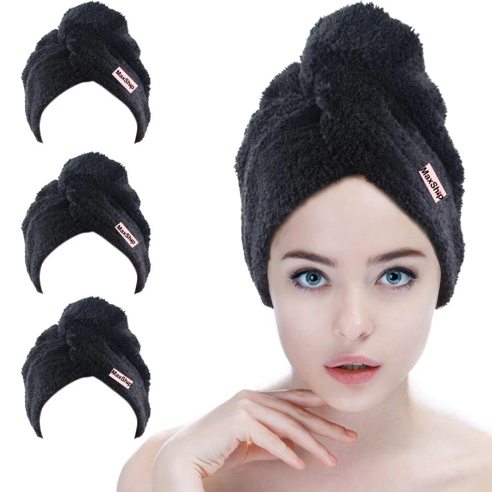Microfiber Hair Drying Cap Hair Towel Turban Twist for Long Hair Fast Drying Towels Head Turban Absorbent
