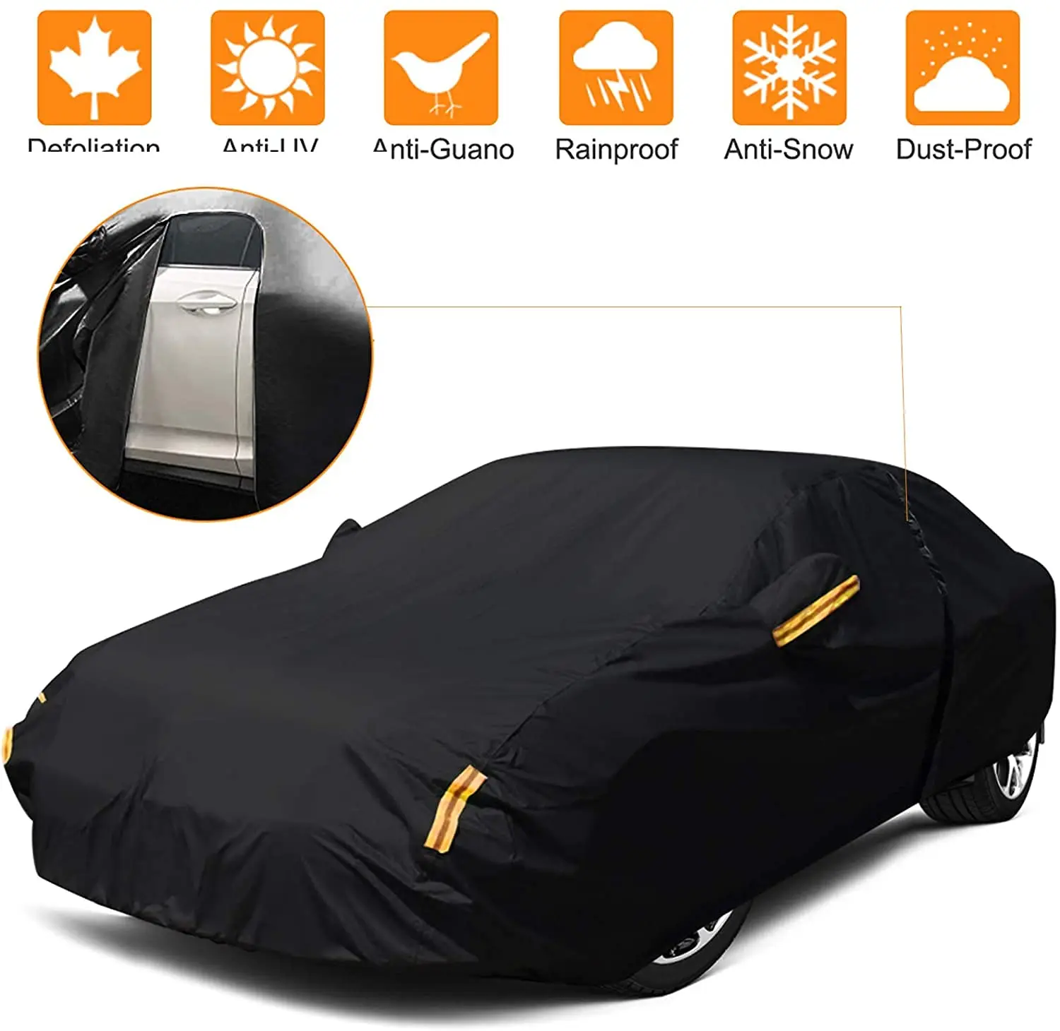 Sun/UV Reflection 210D Oxford Fabric Full Car Cover