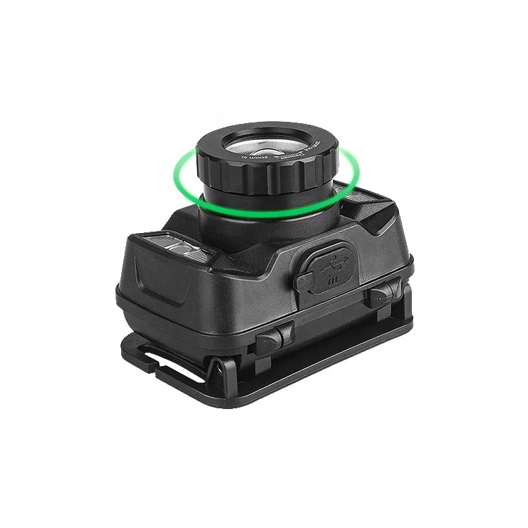 USB Rechargeable LED Headlamp Headlight Zoom Head Lamp Light COB Lithium Battery