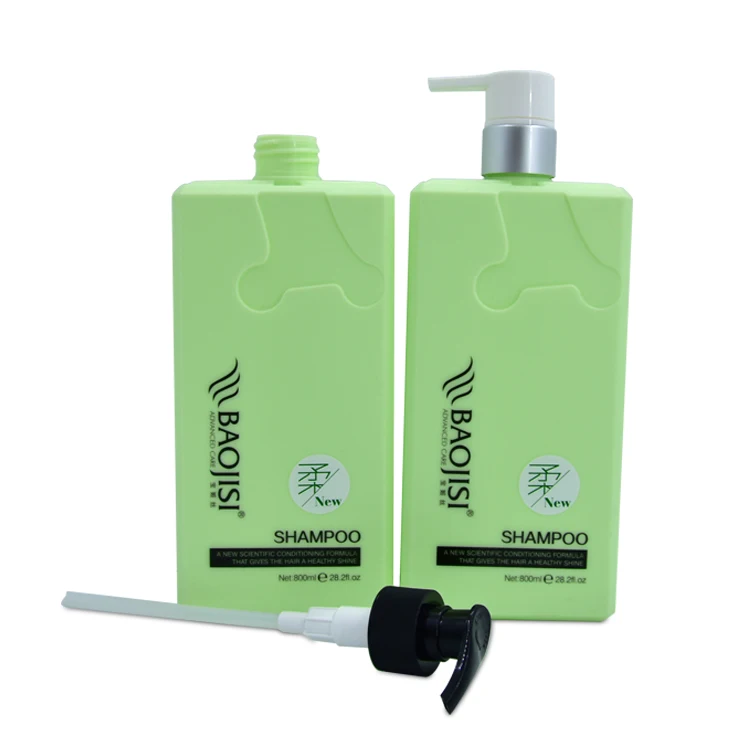 750 ml 800ml 900ml Green Custom Flat Square HDPE High Capacity Plastic Pump Bottle  Conditioner Shower Gel Shampoo Bottle