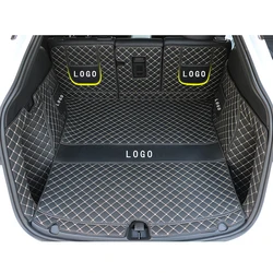 Car Trunk Mat for Tesla Model Y 2020+ 3D 5D All Round Car Trunk Mat PU Leather Trunk Mats