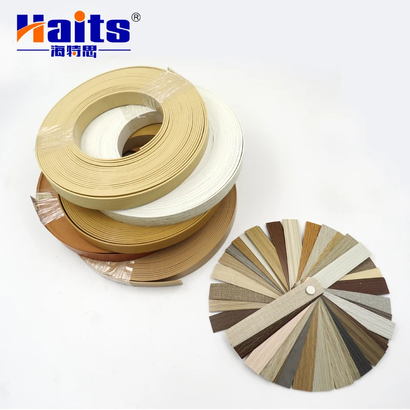 Haits Furniture PVC Edge Banding Wood Grain Solid Color PVC Edge Banding Tapes