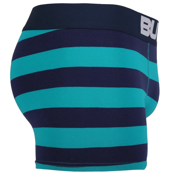 
Stripe pattern wholesale organic cotton seamless boxer brief mens underwear 