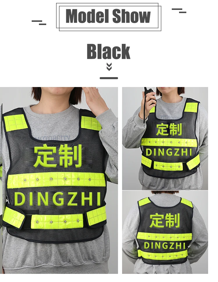 Professional High Quality Reflective Vest Jacket Green Traffic Vests Reflective Vest safety jacket For custom logo