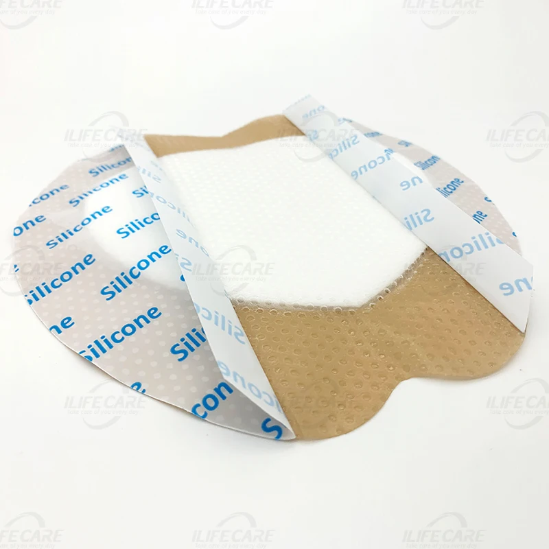 Silicone Foam Dressing with Gentle Adhesive Border Absorbency Foam Wound Bandage