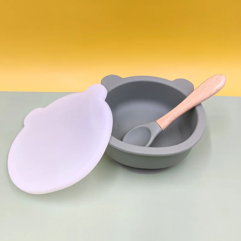 new silicone suction bowls babies easy clean soft suction food grade baby silicon bowl