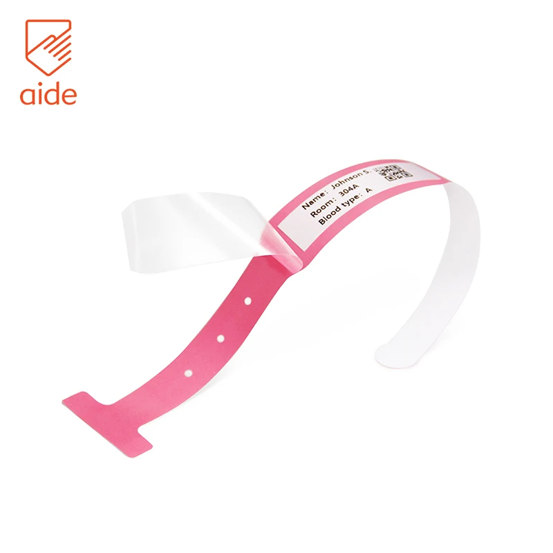 Custom Party Paper Wristbands Synthetic Paper Bracelet Hospital Patient id Wristbands Promotional Wrist Band