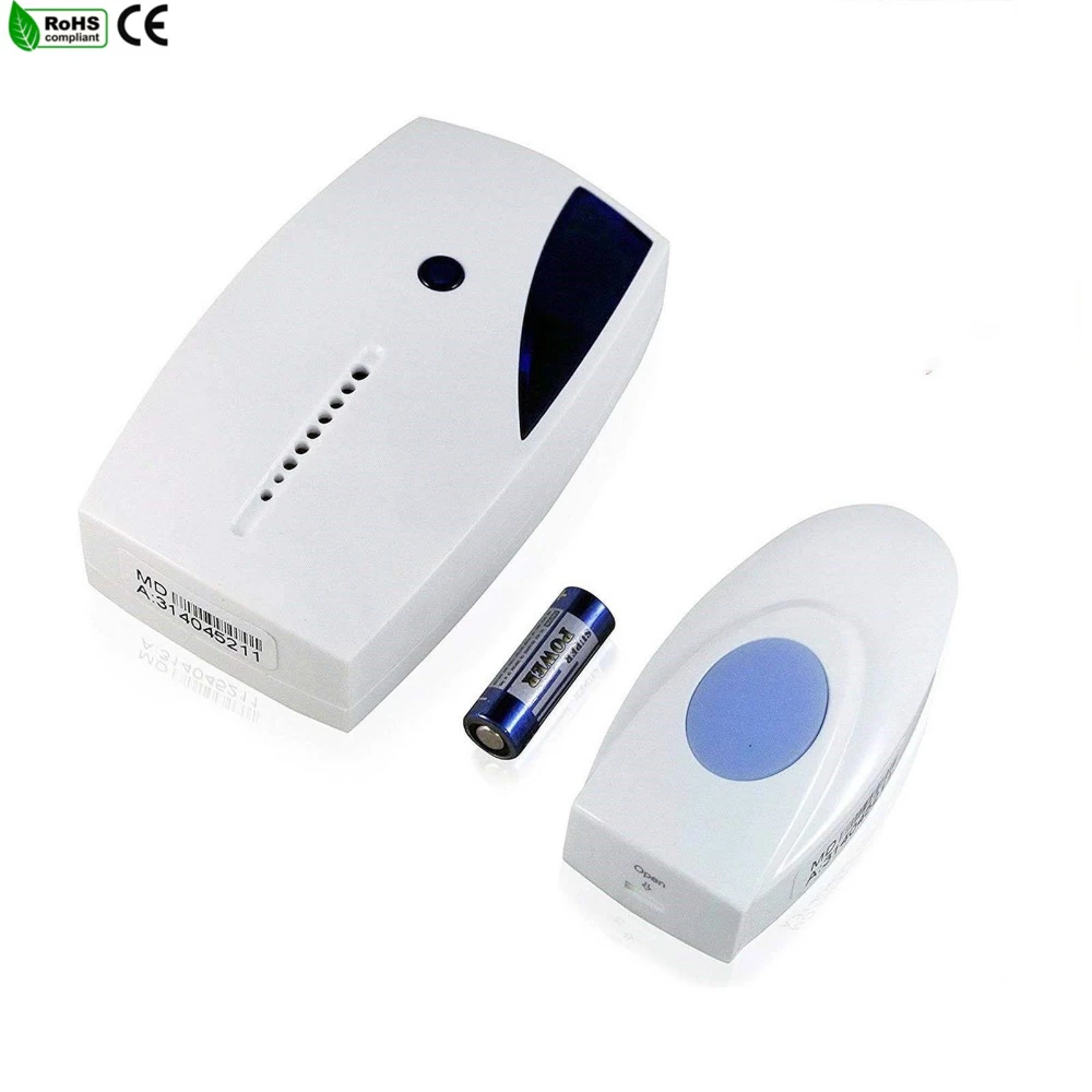 Long Range Pushbutton Front Door Bell Welcome Ringtone Visitor Door Bells Custom Sound Wireless Doorbell Battery Powered